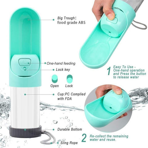 Premium Portable Pet Water Bottle with Carbon Filter - PetShopDudes